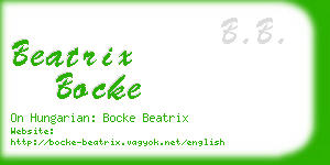 beatrix bocke business card